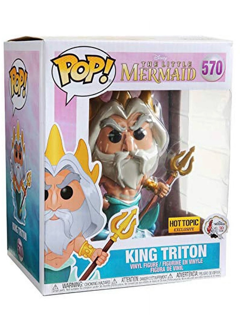 Funko POP Disney The Little Mermaid King Triton 570 Vinyl Figure Hot Topic